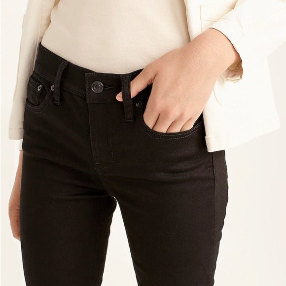 J.Crew 8" Toothpick Jeans In True Black - Picture 2 of 7
